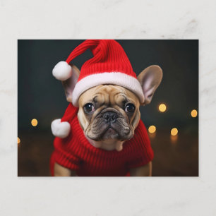 Merry kerst French Bulldog Feestdagenkaart