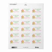 Merry kerst Gingerbrood Etiket (Full Sheet)