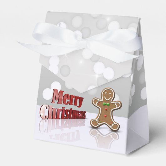 Merry kerst Gingerbrood Man Bedankdoosjes (Voorkant Zijde)