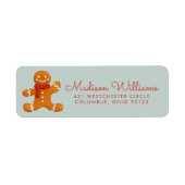 Merry kerst Gingerbrood Man Etiket (Voorkant)