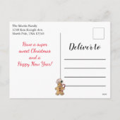 Merry kerst Gingerbrood Man Feestdagenkaart (Achterkant)