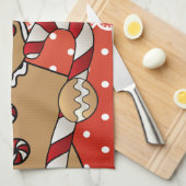 Merry kerst Gingerbrood Man Theedoek (Quarter Fold)