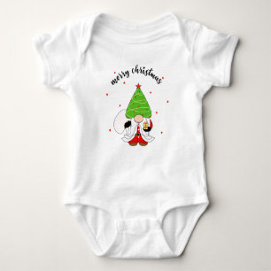 Merry kerst Gnome Baby Bodysuit