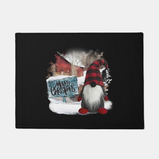 Merry kerst gnome deurmat (Voorkant)