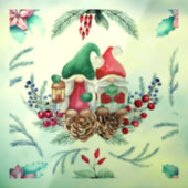 Merry kerst gnome raamsticker (Vel 3)