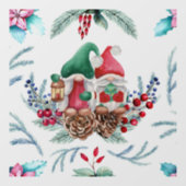 Merry kerst gnome raamsticker (Vel)