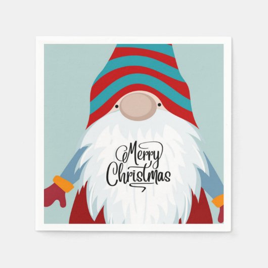 Merry kerst gnome servet (Voorkant)