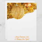 Merry kerst Golden Letterhead (Voorkant / Achterkant)