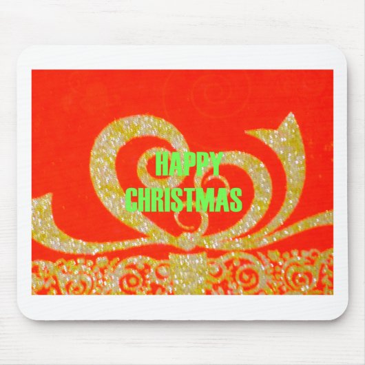 Merry kerst Golden Red Snow flex Muismat (Voorkant)