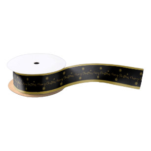 Merry kerst Golden Snowflakes Lint