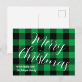 Merry kerst Green Buffalo Pset Briefkaart (Voorkant / Achterkant)