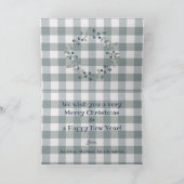 Merry kerst Green Pset Wreath Buffalo Check Kaart (Binnen)