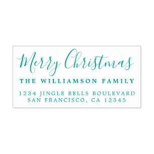 Merry kerst Green Return-adres Zelfinktende Stempel