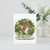 Merry kerst Greyhound Feestdagenkaart (Staand voorkant)