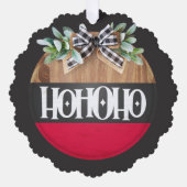 Merry kerst Ho Ho Ho Ornament Kaart (Voorkant)