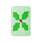 Merry kerst Holly Bath Mat (Voorkant Verticaal)