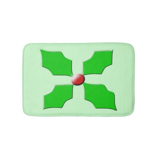 Merry kerst Holly Bath Mat (Voorkant)