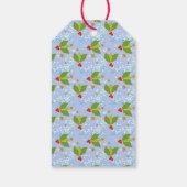 Merry kerst holly berry cadeaulabel (Achterkant)