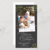 Merry kerst Holly Feestdagenkaart (Voorkant / Achterkant)