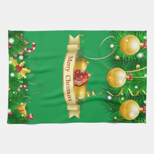 Merry kerst Joy Theedoek (Horizontaal)