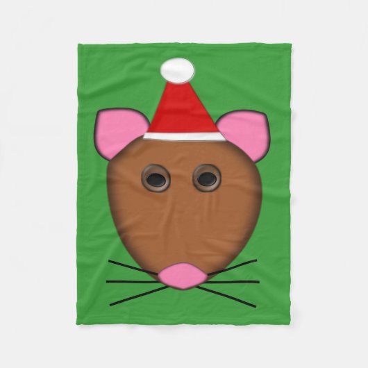 Merry kerst-kerstmuis, fleece Blanket (Voorkant)