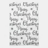 Merry kerst Kitchen Towel Theedoek (Verticaal)