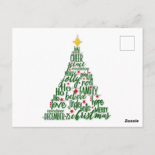 Merry kerst Kitten Briefkaart (Achterkant)