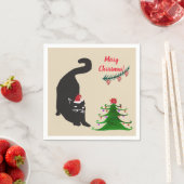 Merry kerst Kitten Servet (Insitu)