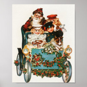 Merry kerst kunst klassiek poster