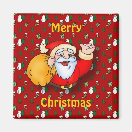 Merry kerst Magnet Magneet (Voorkant)