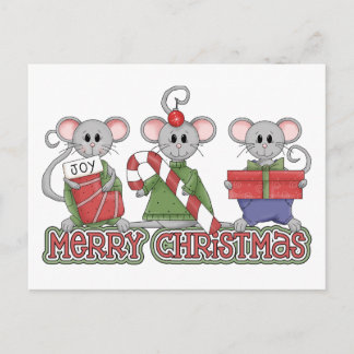 Merry kerst Mice Feestdagenkaart