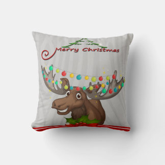 Merry kerst Moose Kussen