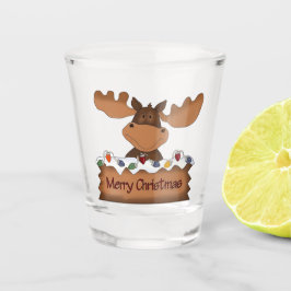 Merry kerst Moose Shot Glass Glas