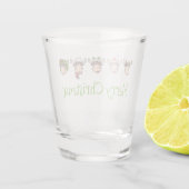 Merry kerst Moose Shot Glass Glas (Achterkant)