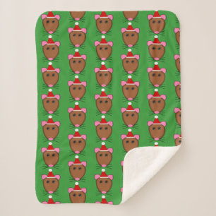 Merry kerst Mouse Sherpa Blanket Deken