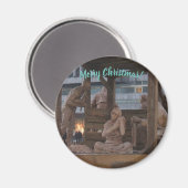 Merry kerst Natitivity Magnet Magneet (Voorkant / Achterkant)