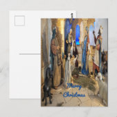 Merry kerst Nativiteitsscène Briefkaart (Voorkant / Achterkant)