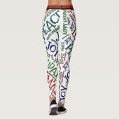 Merry kerst Peace Love Joy Pattern Leggings (Achterkant)