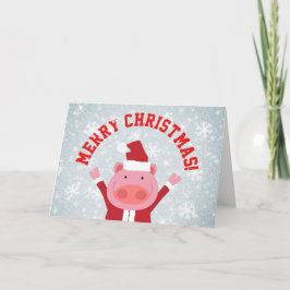Merry kerst Piglet Feestdagen Kaart
