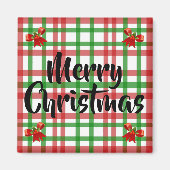 Merry kerst Pset Red Bows Kitchen Magnet Magneet (Voorkant)