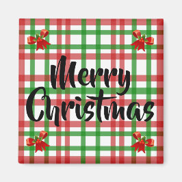 Merry kerst Pset Red Bows Kitchen Magnet Magneet