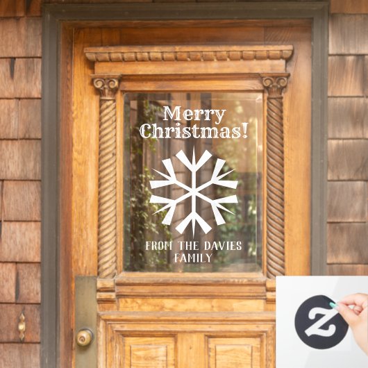 Merry kerst raamsticker (Huis Deur)