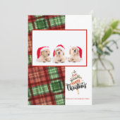 Merry kerst Red Green Buffalo Pset Foto (Staand voorkant)