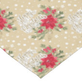 Merry kerst Red Poinsettia Tafelkleed (Gekanteld)