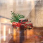 Merry kerst Red Truck Pine Tree Raamsticker (Vel 2)