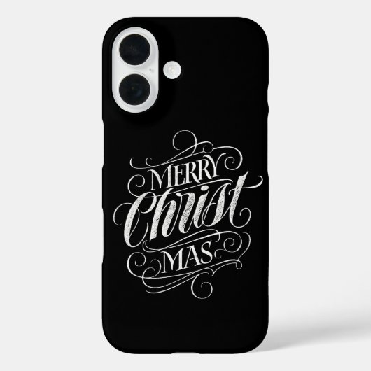 Merry kerst Religieuze Chalkboard Lettering Cas Case-Mate iPhone Case (Achterkant)