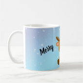 Merry kerst Rudolph Reindeer Koffiemok (Links)
