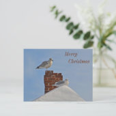 Merry kerst Seashore Feestdagenkaart (Staand voorkant)