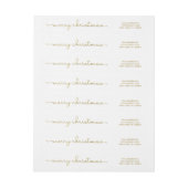 Merry kerst Simple Gold Hand Lettered Wrap (Vel)
