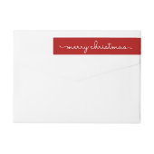 Merry kerst Simple Red Hand Lettered Wrap (Achterkant)